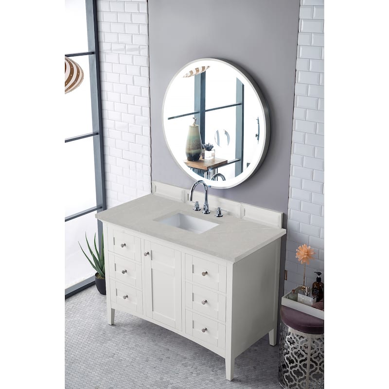 James Martin Vanities Palisades 48" Single Vanity, Bright White