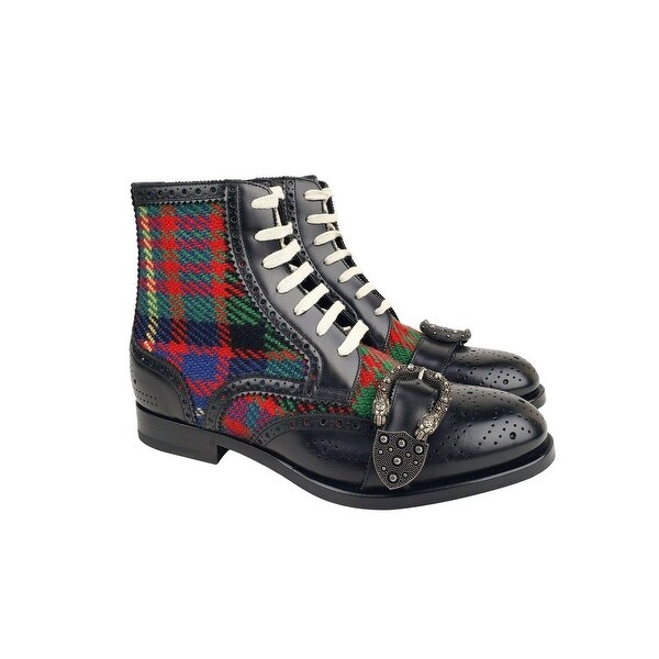 red leather boots men