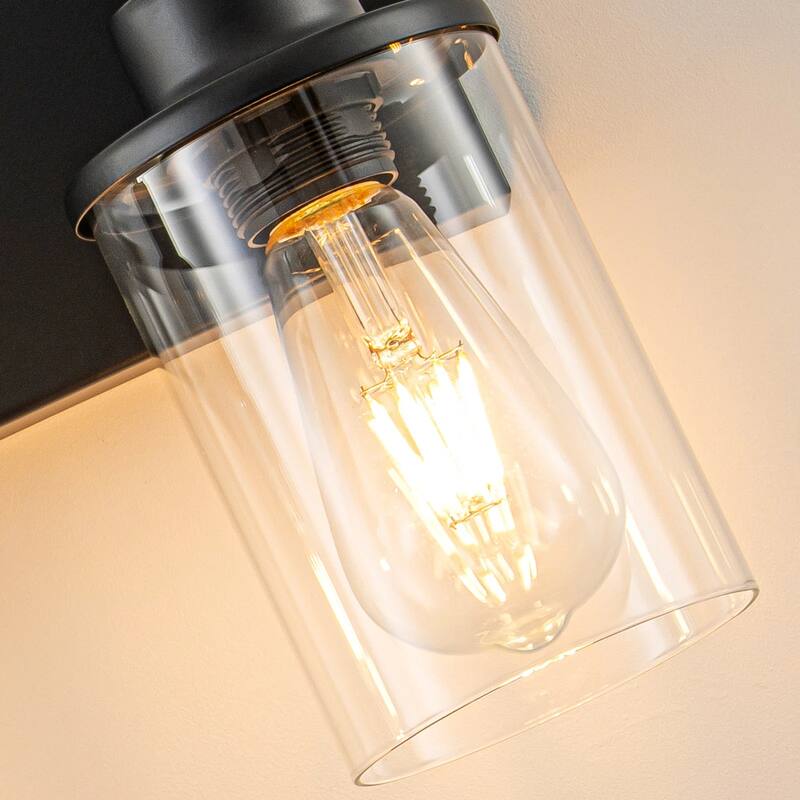 Starsky 3-Lights 23.62in. Modern Bathroom Vanity Light with Glass Shade