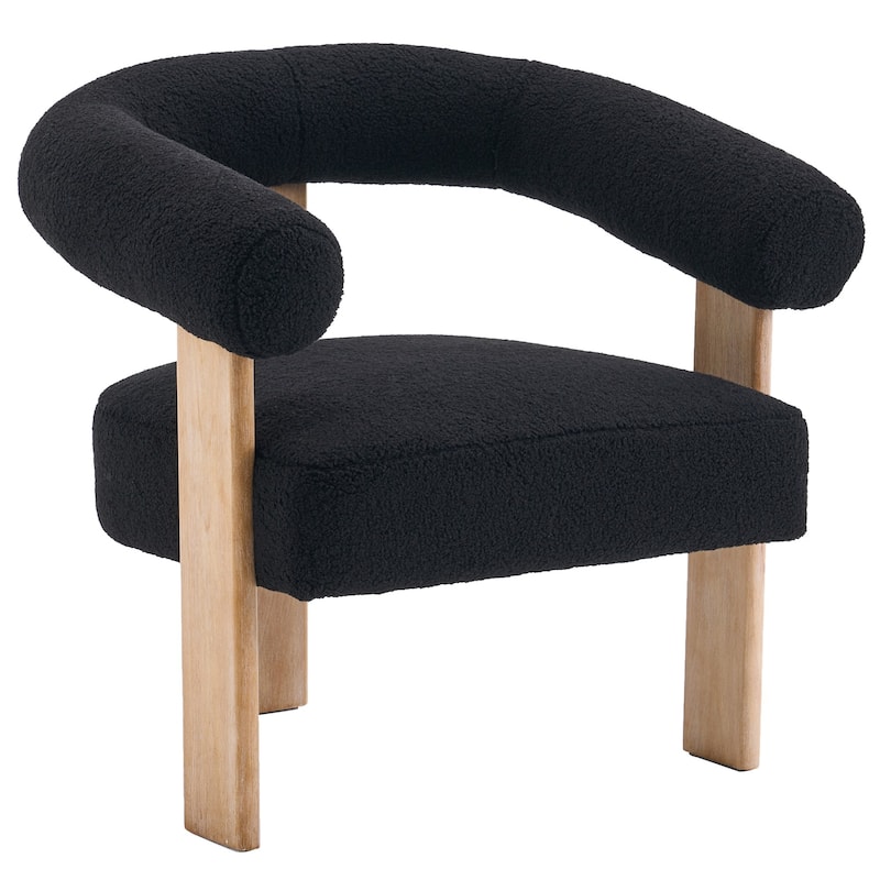 Accent Chair Living Room Chair with Solid Wood Frame