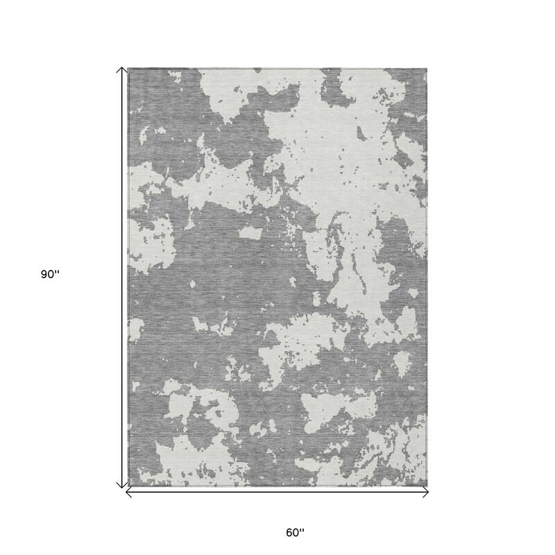 HomeRoots Abstract Transitional Rectangle Outdoor Rug