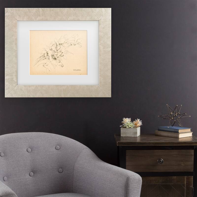 Art Licensing Studio 'Cyclamen' Matted Framed Art