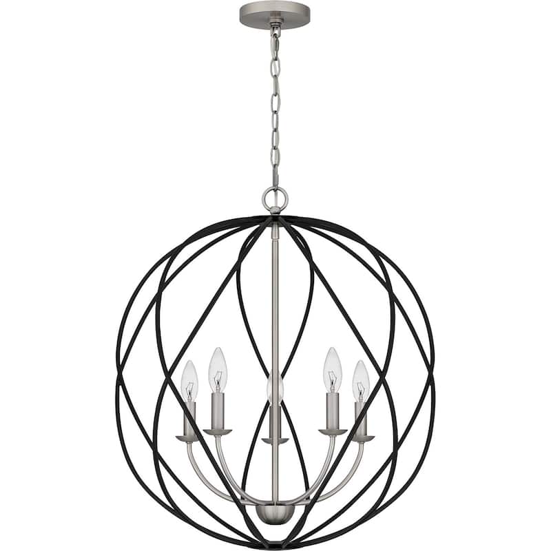 Bryn Five Light Pendant - Antique Nickel