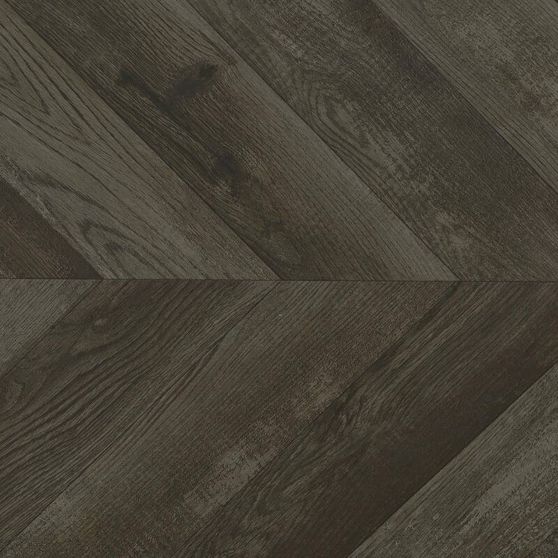 Modern Writing Desk with Chrome X-Shaped Metal Base and Rustic Grey Herringbone Finish for Office or Living Room