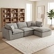 preview thumbnail 8 of 7, COSIEST 108" Chenille Modular Sectional Sofa with Ottoman