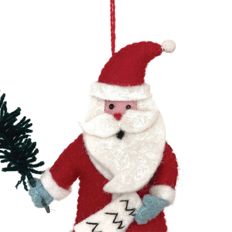 Wool Felt Santa Ornament
