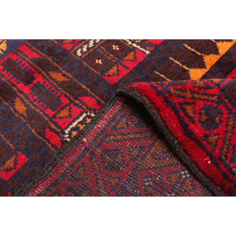 ECARPETGALLERY Hand-knotted Teimani Red Wool Rug - 3'4 x 6'4