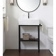 preview thumbnail 2 of 19, 25" Modern Farmhouse Single Bathroom Vanity Sink Black - Painted - Single Vanities
