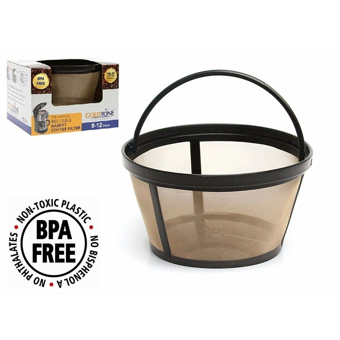  GOLDTONE Reusable 8-12 Cup Basket Coffee Filter fits Hamilton  Beach Coffee Makers and Brewers. Replaces your Hamilton Beach Reusable  Coffee Filter - BPA Free: Home & Kitchen