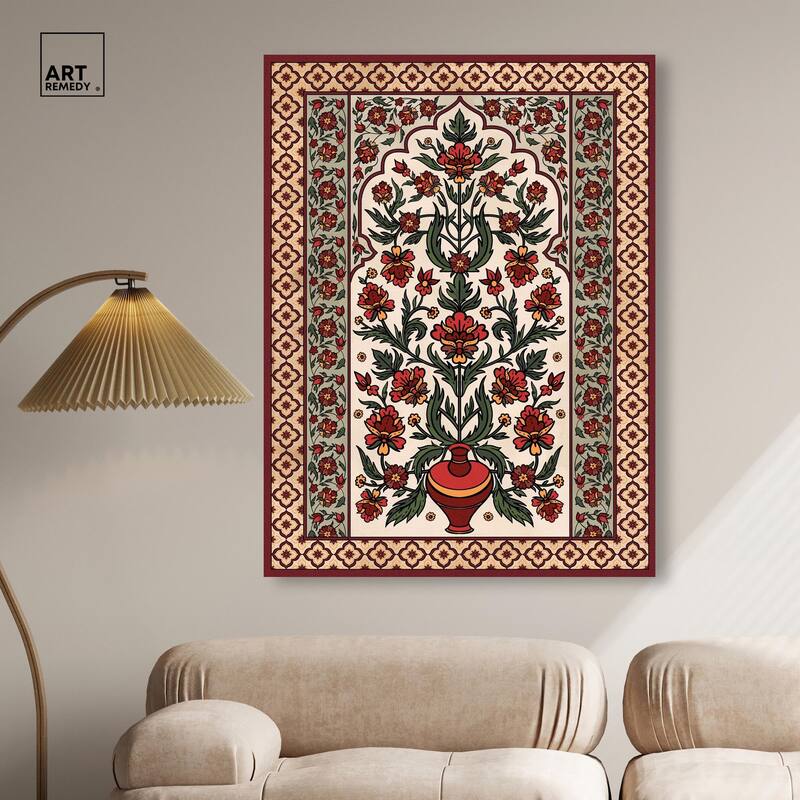 Royal Floral Mat Canvas by Art Remedy, Gallery Wrapped
