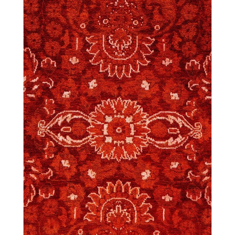 Fine Vibrance One-of-a-Kind Hand-Knotted Area Rug - Orange, 6' 1" x 9' 0" - 6' 1" x 9' 0"