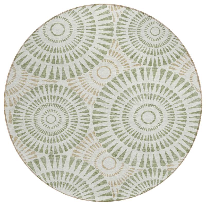 HomeRoots Geometric Transitional Rectangle Outdoor Rug