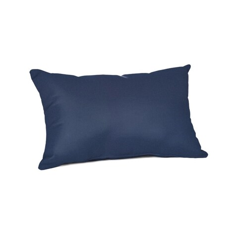 Sunbrella 20 x 13 Solid fabric Outdoor Lumbar Throw Pillow - 20"W x 13"H