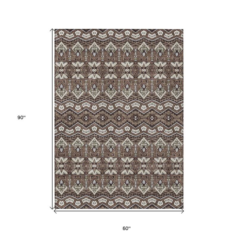 HomeRoots Moroccan Transitional Rectangle Outdoor Rug