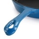 preview thumbnail 6 of 5, 8 Inch Round PreSeasoned Dual Pour Spout Enameled Cast Iron Frying Pan in Ocean Blue