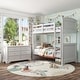 preview thumbnail 1 of 13, Furniture of America Giorgos 2-Piece White Solid Wood Twin over Twin Bunk Bed and Dresser Kids Bedroom Set White