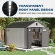 preview thumbnail 9 of 34, Domi Outdoor Resin Storage Shed, Waterproof Plastic Garden Shed with Lockable Door, Windows & Vents, Outside Tool Storage Shed