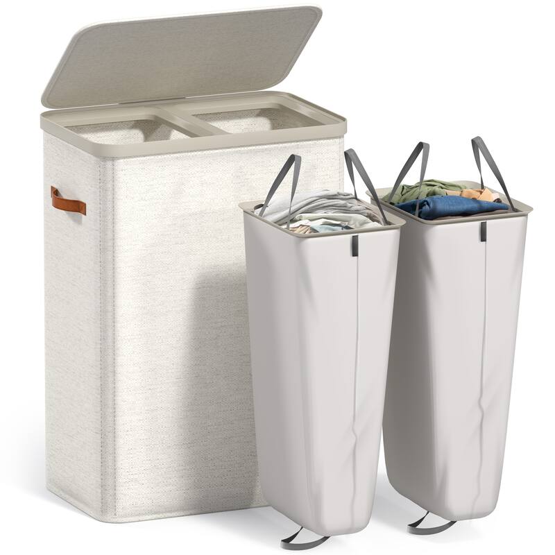 Sorbus 1-Compartment Laundry Basket with Removable Laundry Bag, Durable Organizer for Bathroom - 16.5" W x 12.5" D x 29.5" H
