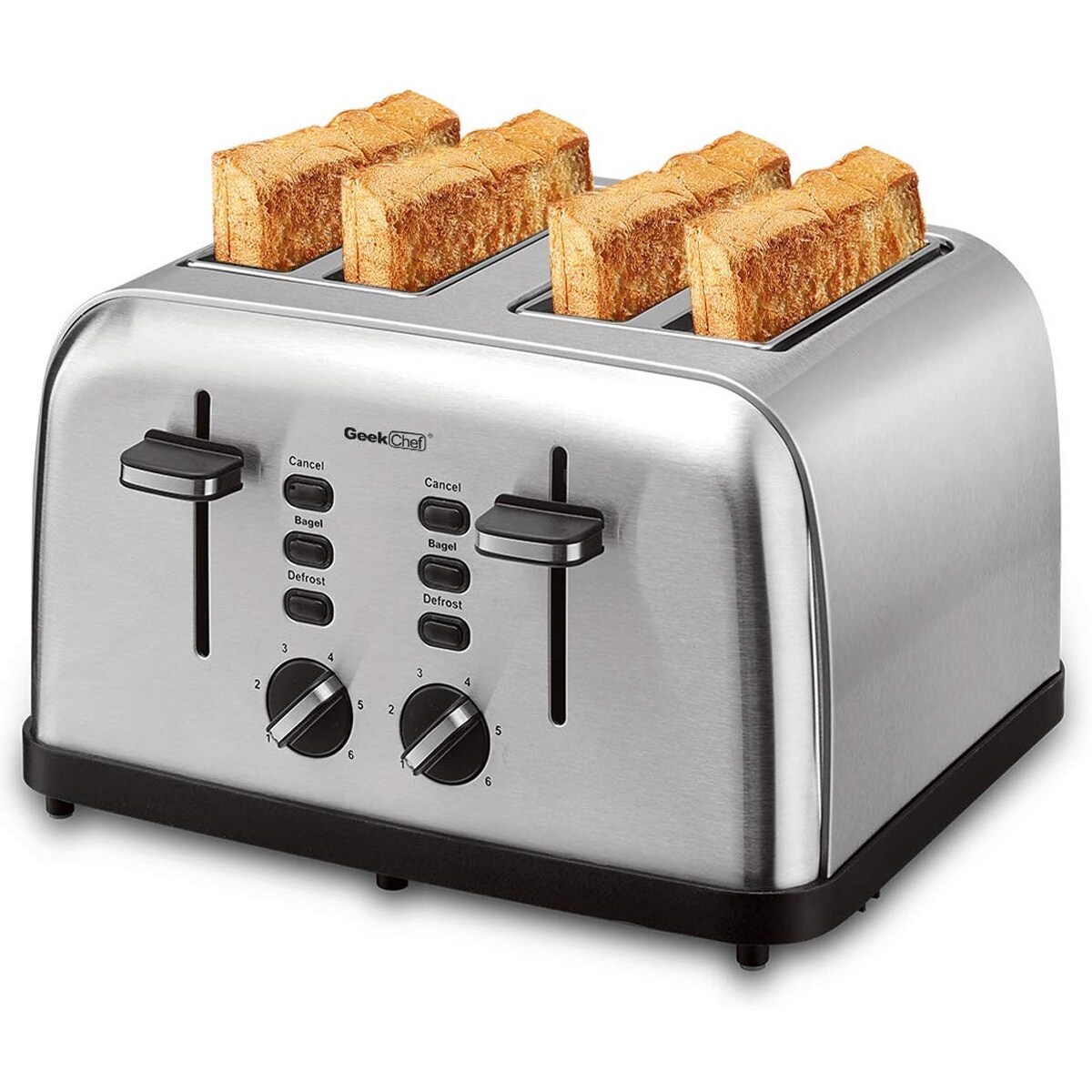 Toaster Slice, Extra Wide Slots Four Slice Toaster, Browning