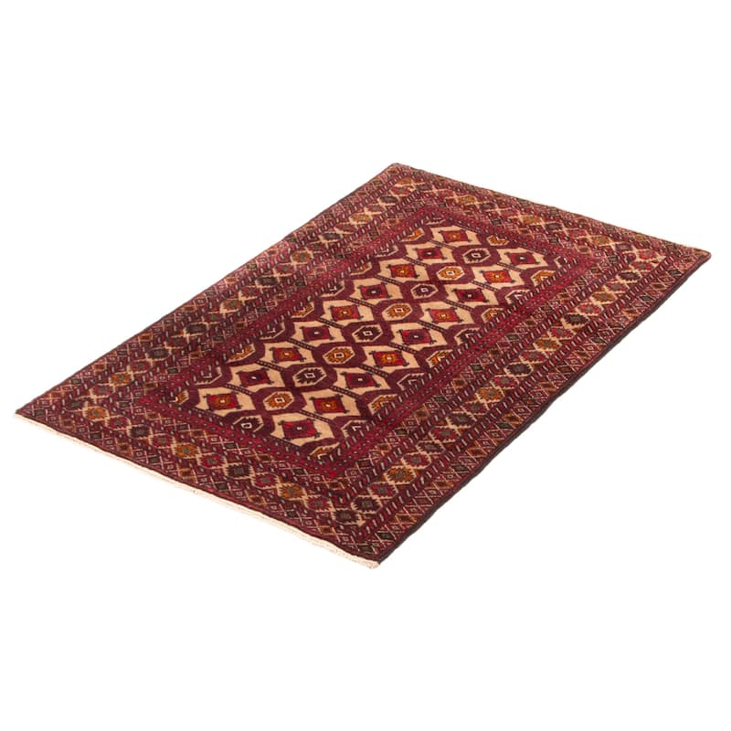 Teimani Tan Rug 3'1" x 4'10" - 3'1 x 4'10
