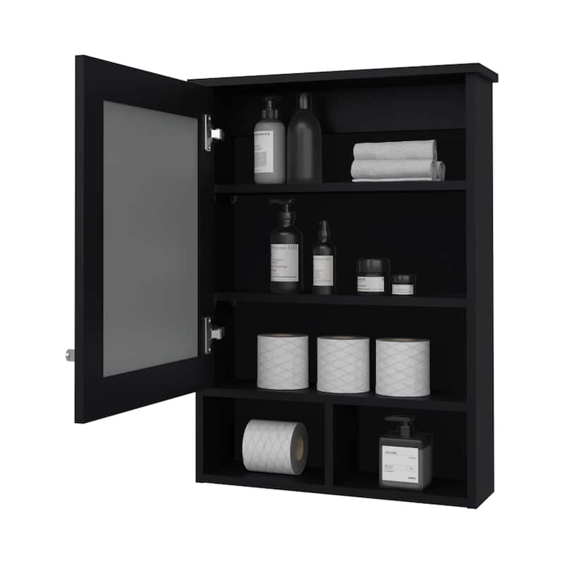 Medicine Cabinet with Door and Included Mirror