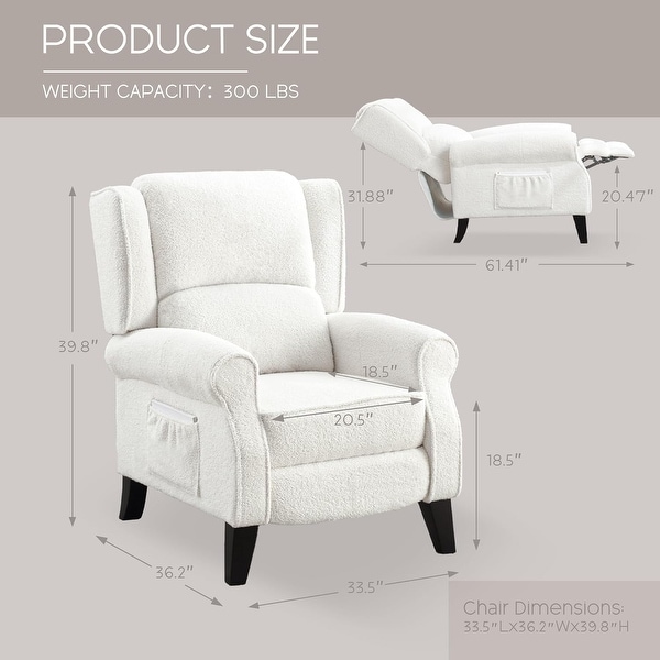 Reclining accent chair set of 2 sales