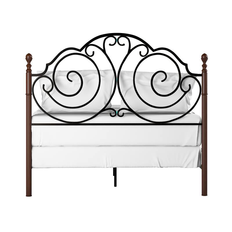 LeAnn Graceful Scroll Bronze Finish Iron Bed by iNSPIRE Q Classic