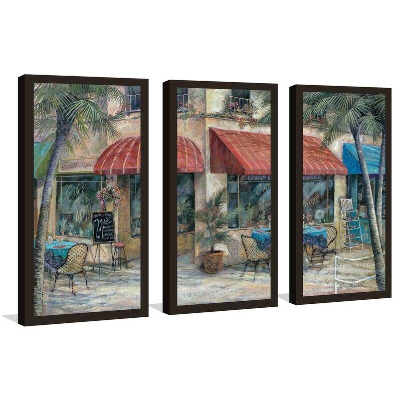 "Cafe of the Arts" by Ruane Manning 3 Piece Print on Acrylic