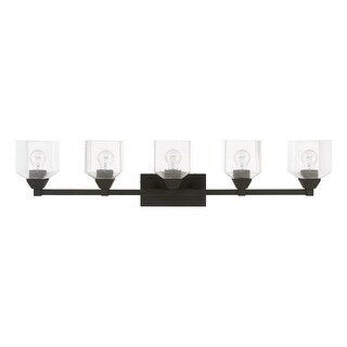 Livex Lighting 5-light Black Vanity Sconce, 10385-04 - 42" W X 9.5" H X 6.75" EXT