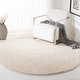 preview thumbnail 228 of 254, SAFAVIEH August Shag Solid 1.2-inch Thick Area Rug 10' Round - Ivory - Round