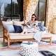 preview thumbnail 3 of 21, Cambridge Casual Chara Teak Outdoor Daybed with Cushion
