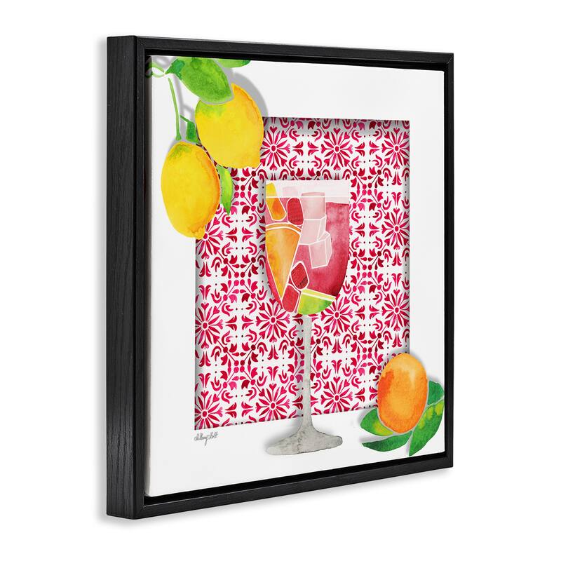 Stupell Fruity Sangria Drink Framed Floater Canvas Wall Art Design By Hillary Holt