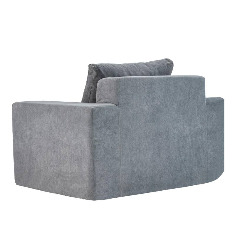 Sofa in a box Foam Sofa Couch with Pillow, Bean Bag Chairs for Adults Stuffed High-Density Foam, Large Bean Bag Single Sofa