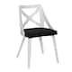 Option Charcoal Fabric/White Textured Wood