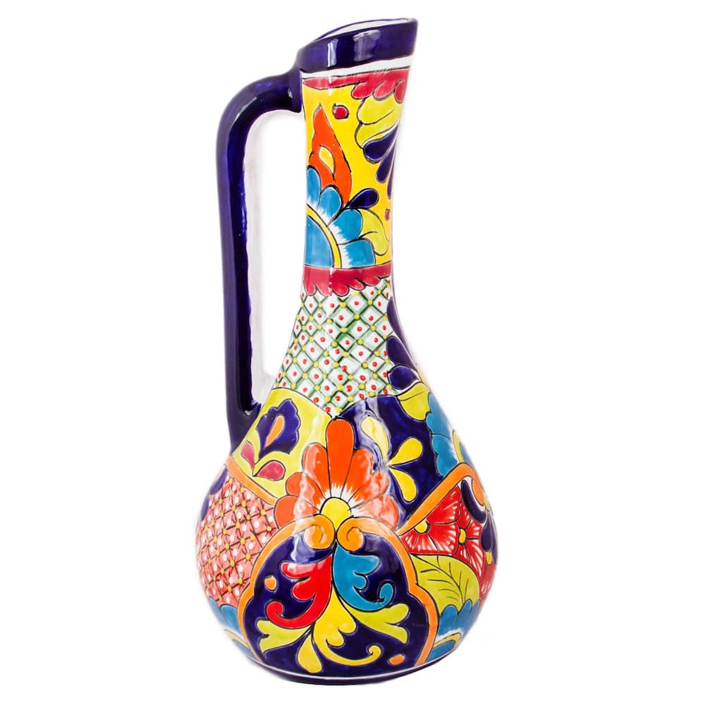 Handmade Talavera Pitcher Ceramic vase (Mexico)