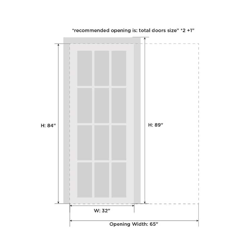 Sliding Pocket Door / Mela 0733 Painted White / Kit Rail Hardware / MDF Interior Bedroom Modern Doors