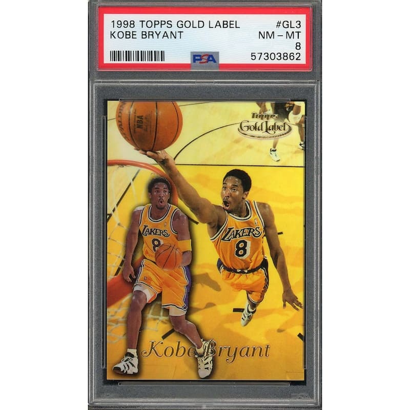 Kobe Bryant 1998 Topps Gold Label Basketball Card #GL3 Graded PSA 8 - 8'6" x 11'6"