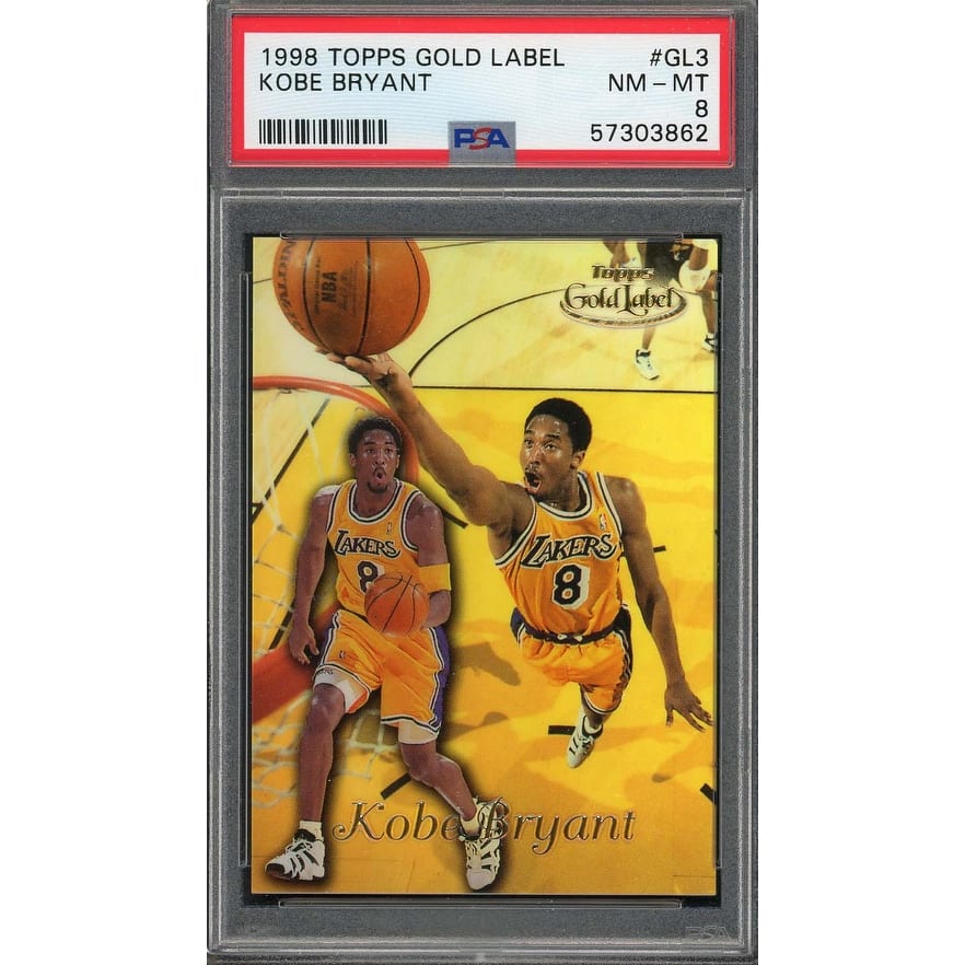 Kobe Bryant 1998 Topps Gold Label Basketball Card #GL3 Graded PSA 8 - 8'6" x 11'6"