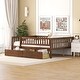 preview thumbnail 3 of 38, Roomfitters Full Size Wood Bed House Bed Frame with Fence, for Kids, Teens, Girls, Boys Walnut