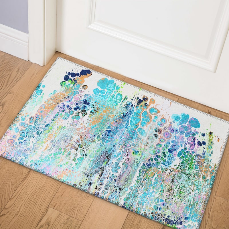 Indoor/ Outdoor Addison Karina Abstract Washable Area Rug - 1'8" x 2'6"