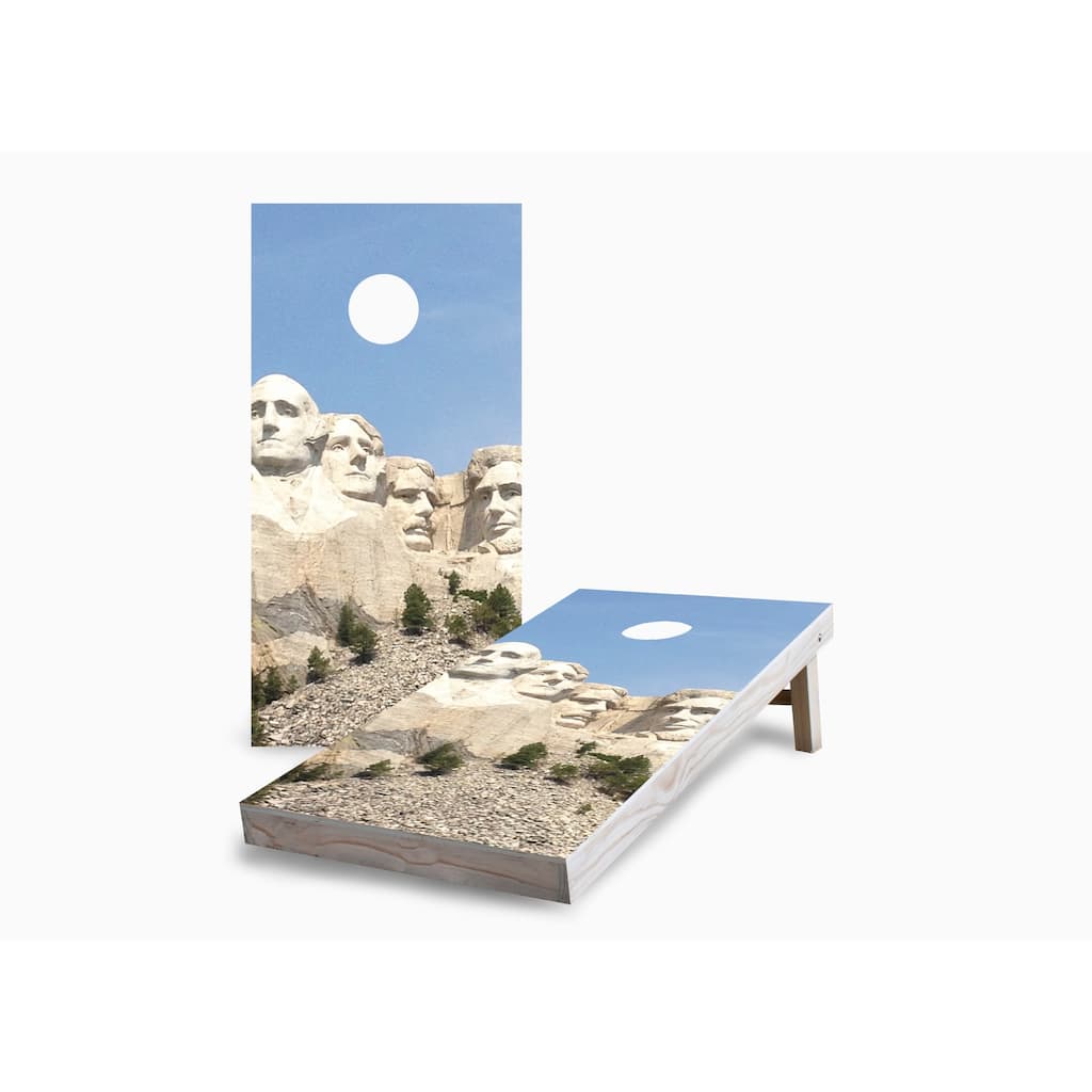 Mount Rushmore Corn Hole Board Set with Hole Lights