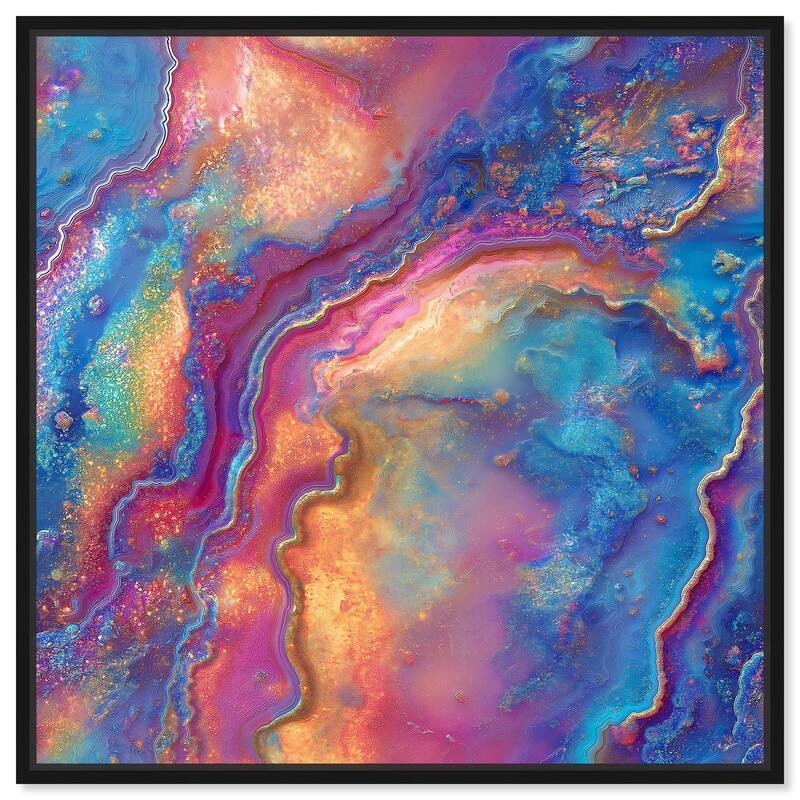 Glittering Spectrum II Canvas by Art Remedy - Black - 16" x 16"