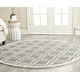 preview thumbnail 13 of 187, SAFAVIEH Handmade Cambridge Loretto Modern Moroccan Wool Rug 4' x 4' Round - Silver/Ivory