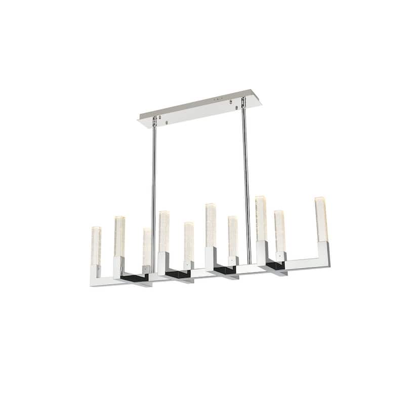 Elegant Lighting 1030G48 Noemi 48" Wide LED Crystal Linear Pendant