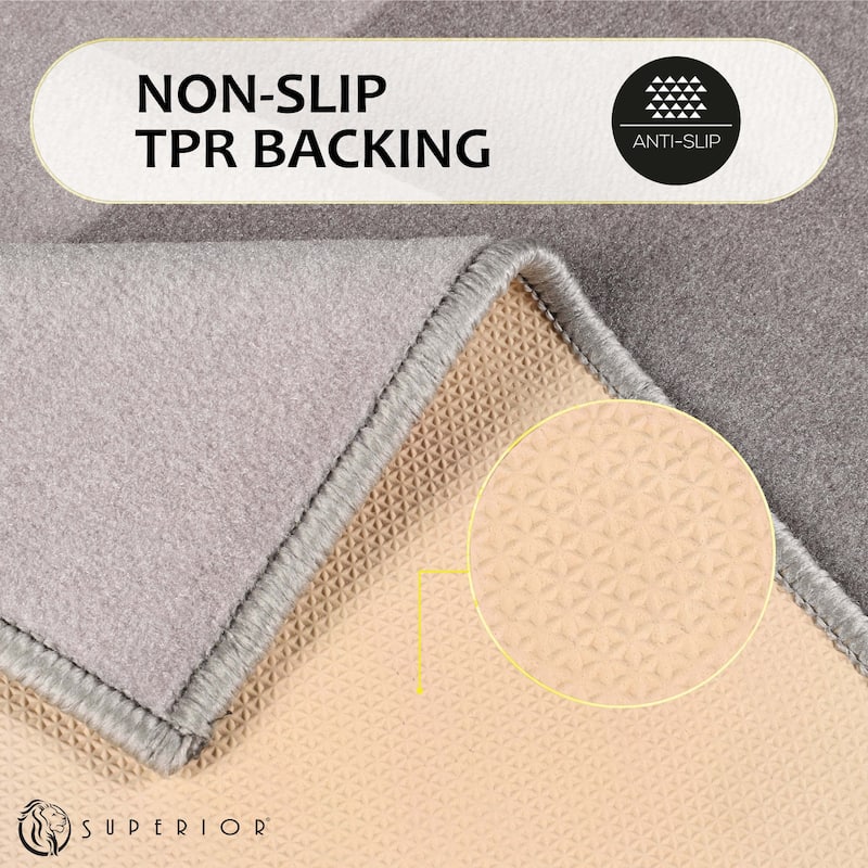 Modern Washable Non-Slip Backing 2 Piece Kitchen Rug Set by Superior