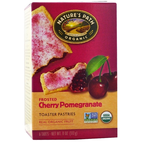 Nature's Path Organic Frosted Toaster Pastries - Cherry Pomegranate - Case of 12 - 11 oz.