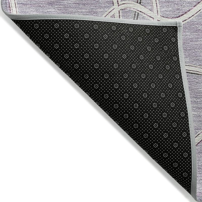 Machine Washable Indoor/ Outdoor Contemporary Links Chantille Rug