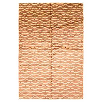 ECARPETGALLERY Hand-knotted Peshawar Ziegler Brown Wool Rug - 6'9 x 10'6