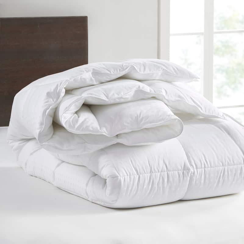 Croscill Signature White Dobby Cotton Down Alternative Comforter