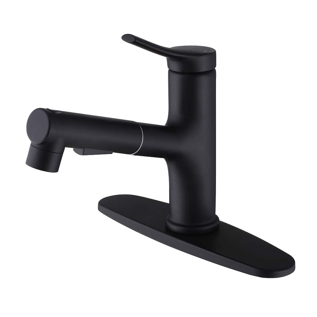 Single Handle Bathroom Sink Faucet with Pull Out Sprayer Stainless Steel Modern 1 Hole Pull Out Bathroom Basin Vanity Faucets